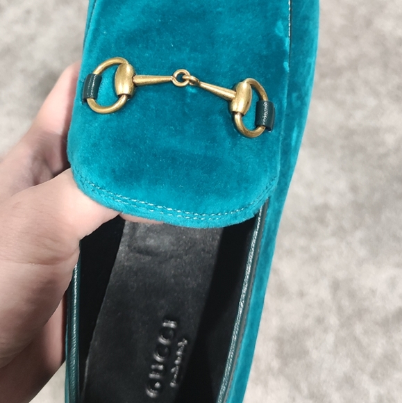 NWT authentic Gucci Brixton Velvet Loafer with leather details - Picture 4 of 9